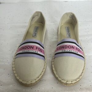 LONDON FOG KARIAH SLIP ON SHOES TAUPE, LAVENDER, PINK, WHITE SIZE 7W